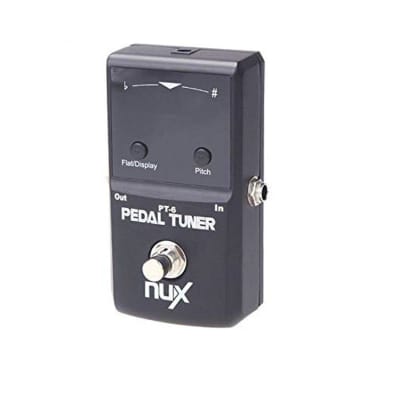 NUX PT-6 Chromatic Tuner Pedal Guitar Pedal Tuner Supports Flat & A4 Tuning LED Display Metal Shell image 3
