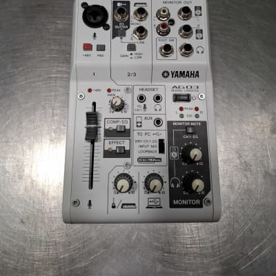 Yamaha AG03 3 Channel Mixer 2010s - White image 1