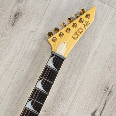 ESP LTD KH-V Kirk Hammett Signature Guitar, Ebony Fretboard, Metallic Gold image 8