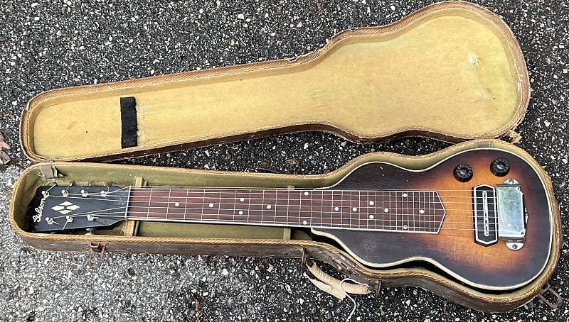 1938 Gibson EH-150 7 String Lap Steel Guitar W/OHSC Sunburst Vintage image 1