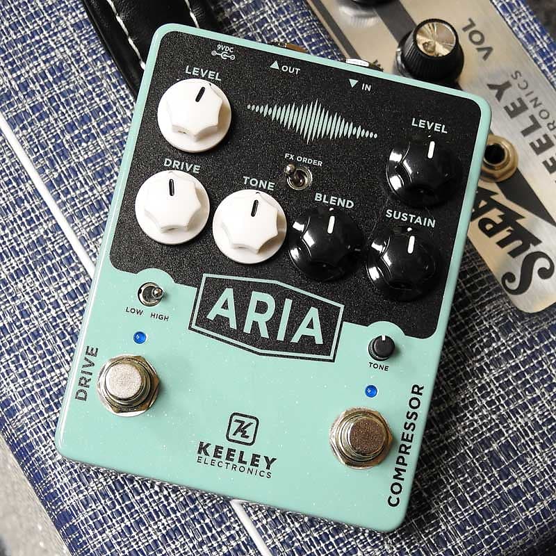 Keeley Aria Compressor Drive Dual Stomp Pedal Reverb