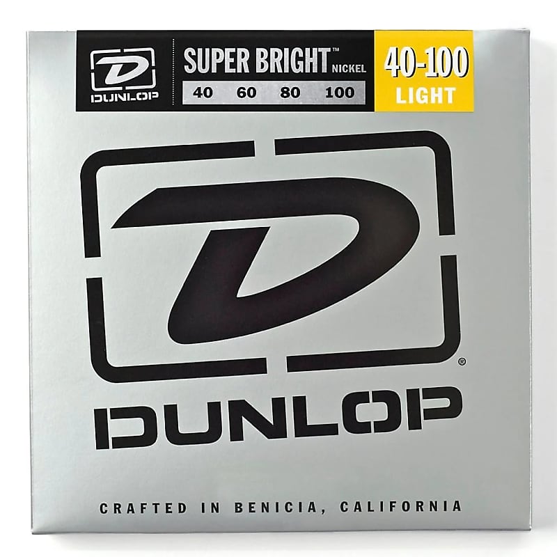 Dunlop DBSBN40100 Super Bright Nickel-Plated Steel Bass Strings - Light (40-100) image 1