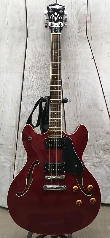 Washburn HB30CH Hollowbody Electric Guitar – Cherry image 1
