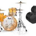 Pearl Crystal Beat 24x14_13x9_16x15 Tangerine Glass Drum Shells BAGS Special Order Authorized Dealer