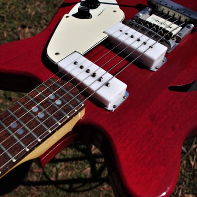 Micro-Frets Spacetone 1971 Red Transparent. VERY RARE. Excellent Guitar. MicroFrets custom guitar. image 11