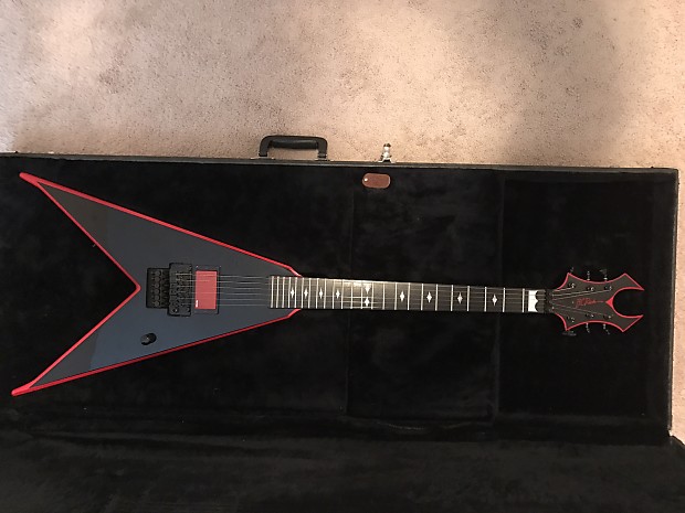 B.C.Rich Pat O'Brien Icon V Black with Red Bevels | Reverb