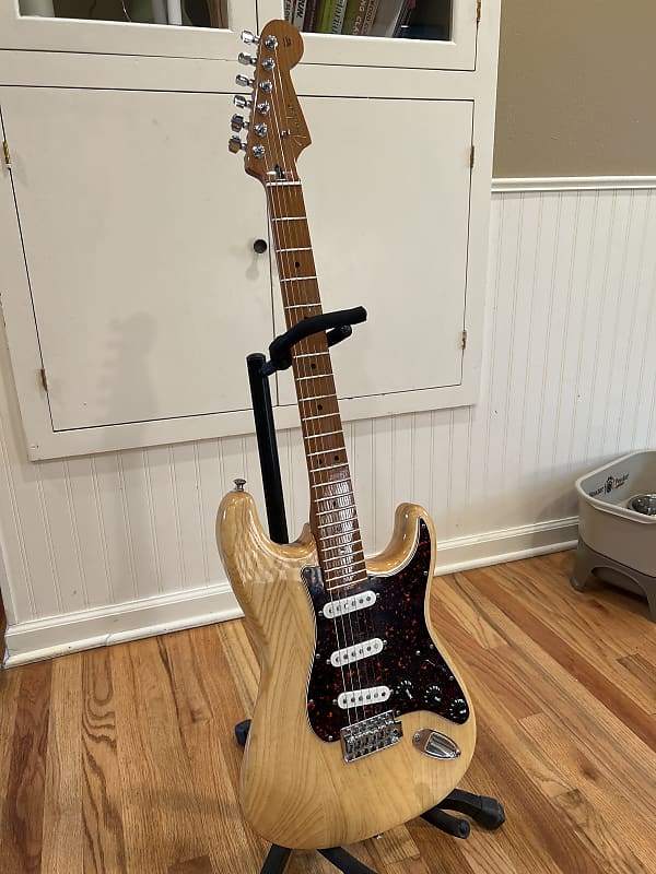 Fender MIM Stratocaster 2000 Natural Ash, Fender Roasted Reverb