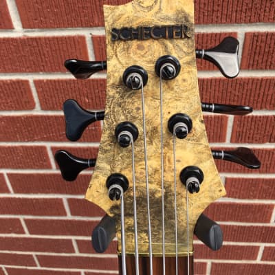 Schecter USA Custom Shop Masterworks Custom Riot-6  Buckeye Burl 6-String Bass w/ Pro Gig Bag NOS image 11