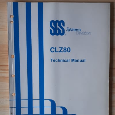 SGS  Systems Division CLZ80 Technical Manual  1987 for sale