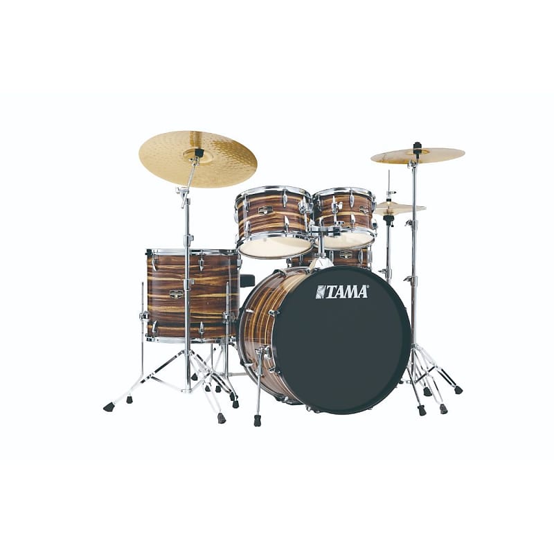 Tama IE52C-CTW Imperialstar 10/12/16/22/5x14" 5pc Drum Set with Meinl HCS Cymbals and Hardware 2020 - Present - Coffee Teak Wrap image 1