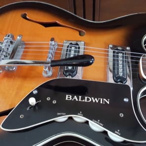 Baldwin  Vibraslim Semi-Hollow Body Electric Guitar 1966 RARE Burns Company image 7