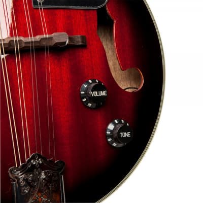 Stagg A-Style Acoustic/Electric Mandolin - Redburst image 3
