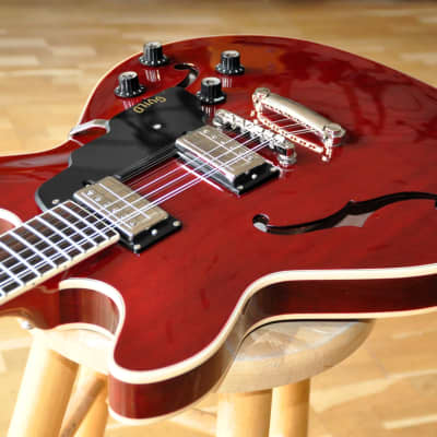 GUILD Starfire I-12 DC Cherry Red Stopbar / Newark St. Collection / 12-String Thinline Hollow Body image 6