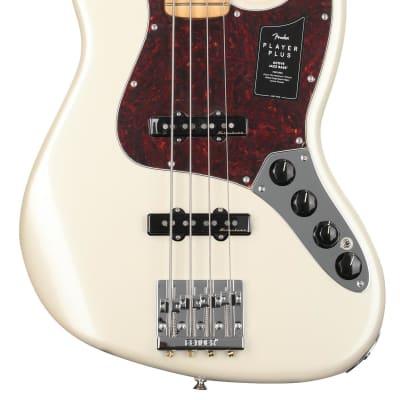 Fender Player Plus Active Jazz Bass - Olympic Pearl with Maple Fingerboard image 1