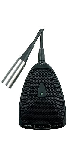 Shure MX393/C Microflex Cardioid Boundary Mic with Programmable Switch and 12' TA3F to XLRM Cable image 1