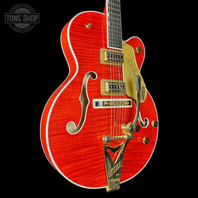 Mint Gretsch G6120TGFM Players Edition Nashville Orange Stain w/case image 4