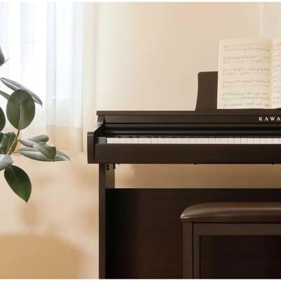 Kawai KDP120 Digital Home Piano - Premium Rosewood  Bluetooth MIDI and USB-MIDI Connectivity image 4