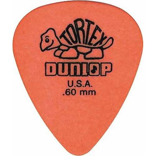 72-Pack Jim Dunlop Guitar Tortex Picks .60 mm Orange Picks Standard 418R60 image 1