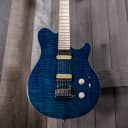 Sterling ax3fm-nbl-m1 Axis Flame Maple Electric Guitar in Neptune Blue