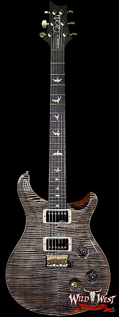 PRS Wood Library Artist Package Custom 24 Fatback Flame Top Neck African Blackwood Board Charcoal image 1