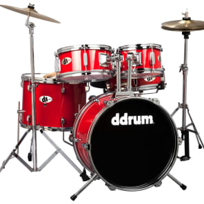 ddrum D1-CRD Jr Complete 5pc Kids' Drum Kit w/ Cymbals, Hardware