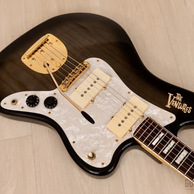 1997 Fender Jazzmaster Ventures Signature JM-165VR Midnight Black, 100% Original w/ USA Pickup & Case, Japan MIJ image 9