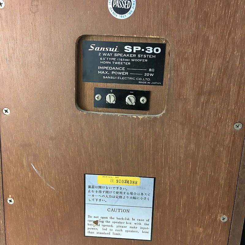 Sansui SP-30 2ウェイスピーカー Sansui SP-30 Speakers, Fully Tested, See Video ! | eBay