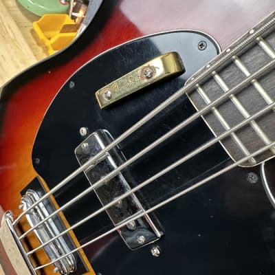 1970s Mini Electric Bass 3-Tone Sunburst (RESTORED) image 10