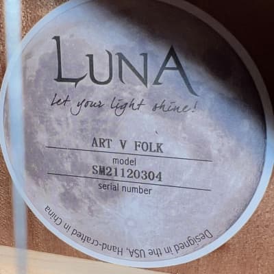 New Luna Art Series Distressed Folk 2023 Vintage Brownburst , We Ship Fast And Set Them up Right ! image 13
