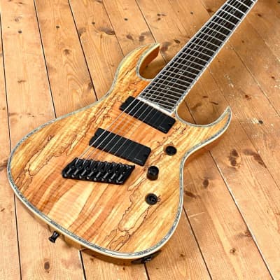 BC Rich Shredzilla 8 Fan Fret Prophecy Archtop Guitar Spalted Maple (0981) image 9