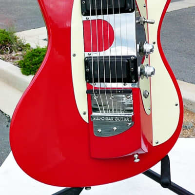 Vintage USA 1967 Mosrite Smith Guitar Mel-O-Bar Electric Slide Guitar Serial #128 - Rare Red Finish image 11