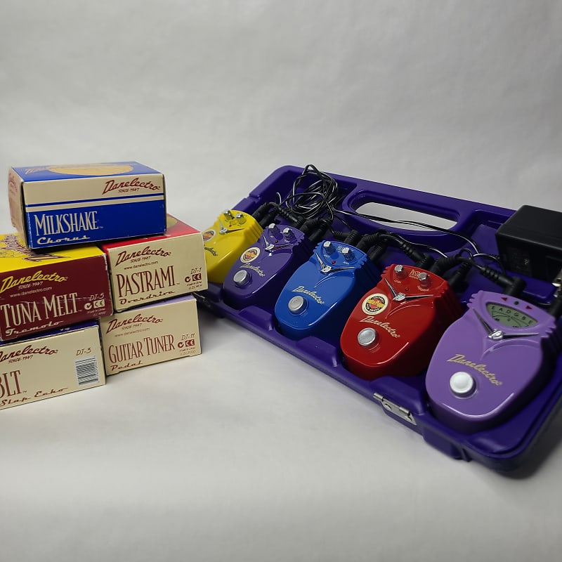 Danelectro Mini Pedals & Board with Original Boxes/Manuals Reverb