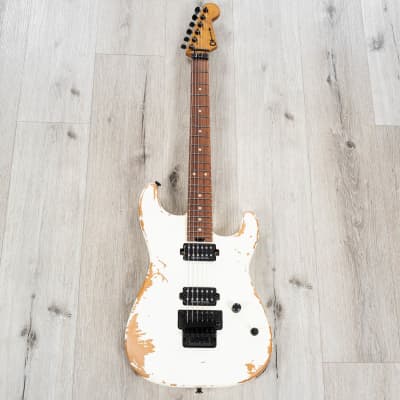 Charvel Pro-Mod Relic San Dimas Style 1 HH FR PF Guitar, Pau Ferro Fretboard, Weathered White image 3
