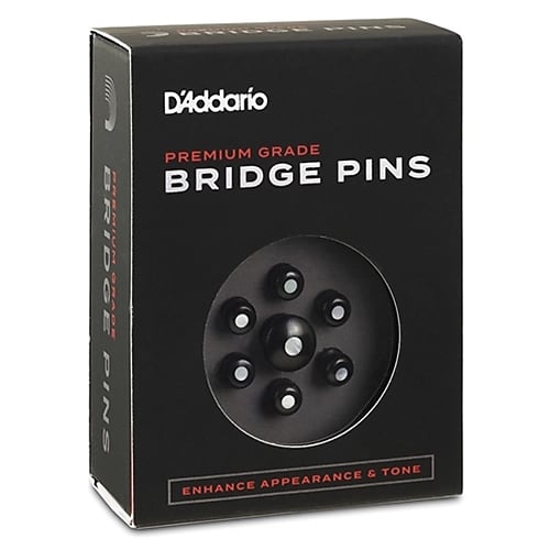 D'addario PWPS2 Premium Ebony Bridge Pins With Abalone Inlay image 1