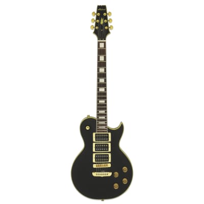 Aria Pro II Electric Guitar Tribute Aged Black image 1