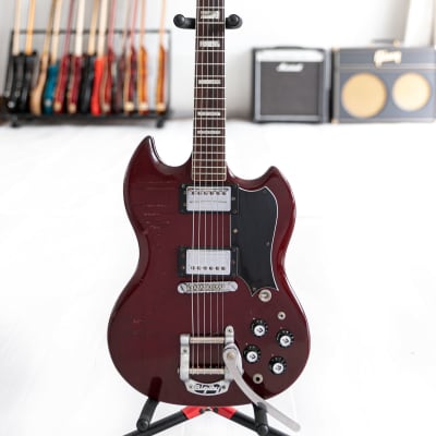 1974 Guild S-100 Bigsby in Cherry electric guitar image 1
