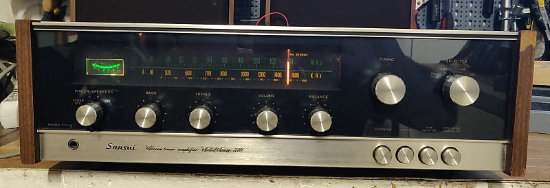 Sansui 310 stereo tuner amplifier 1972 - Bois  			