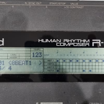 Roland R-8 Drum Machine  + SN-R8-08 Dry & SN-R8-09 Power drums USA cards