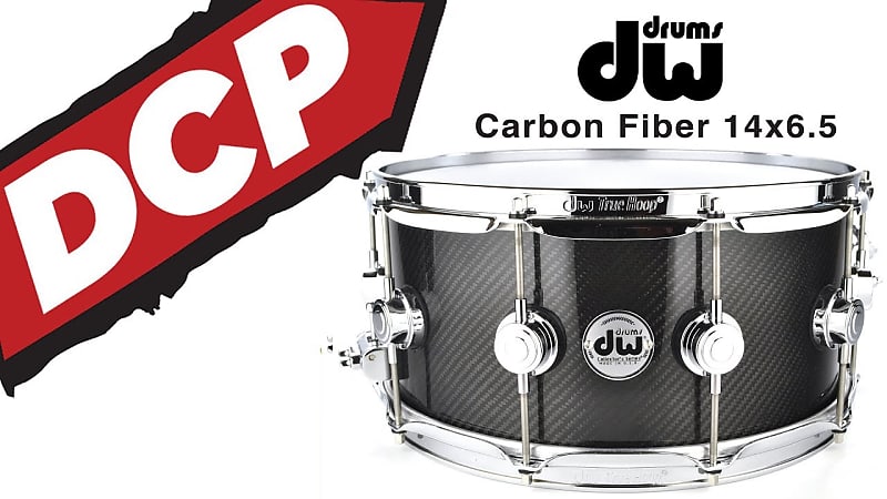 DW Collectors Carbon Fiber Snare Drum 14x6.5 Chrome Hardware image 1