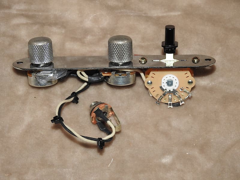 Gotoh Aged Telecaster Loaded Control Plate With Full Size Pots Russian PIO  Cap  Oak Grigsby Switch! image 1