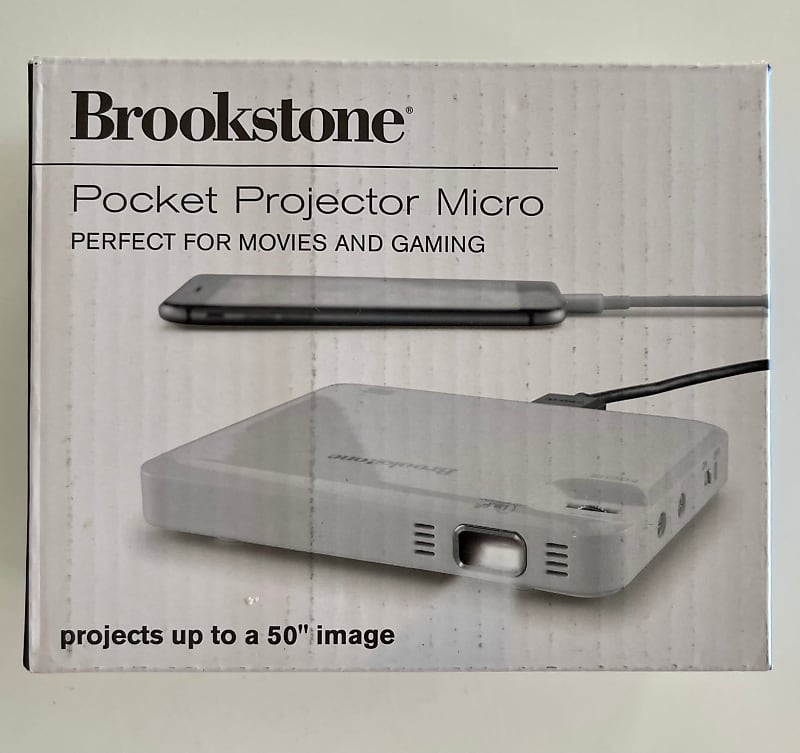 Brookstone Pocket Projector Micro White