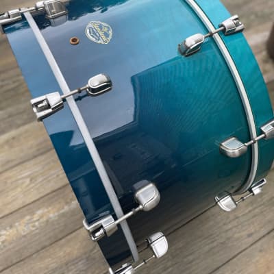 Tama Starclassic Maple  12”x 24” Bass drum 2005 approximately  Marine Blue Fade image 3