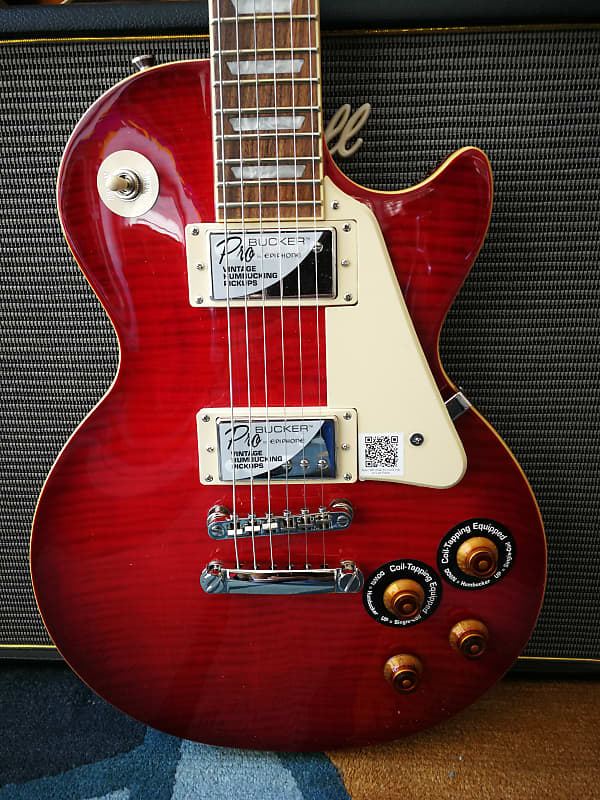 Epiphone Les Paul Standard Plus Top Pro Blood Orange