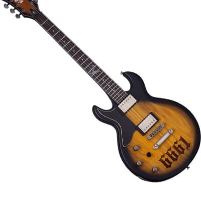 Schecter Zacky Vengeance ZV 6661 Left-Handed Electric Guitar in Aged Natural Satin Black Burst Finish image 3