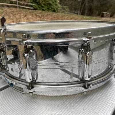 Slingerland 10 Lug Snare Drum Radio King 141 5x14 60s - Chrome Over Brass image 2