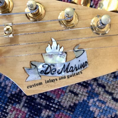Do Good and Get This Unique DeMarino S-style Custom Guitar w/Playful Metal  Figures & Inlays image 7