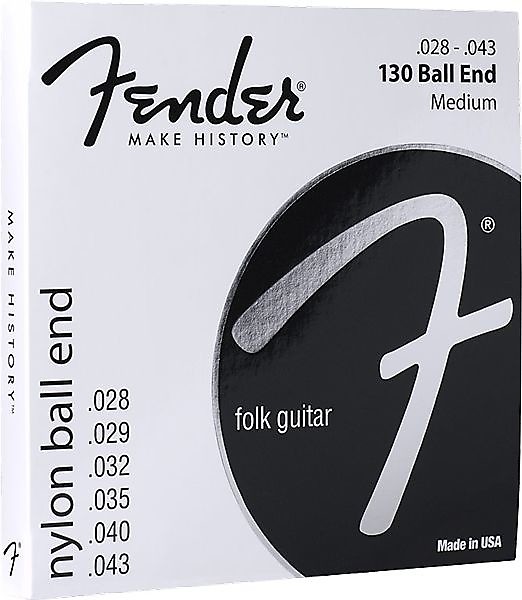 Fender Nylon Acoustic Strings, 130 Clear/Silver, Ball End, Gauges .028-.043, (6) 2016 image 2