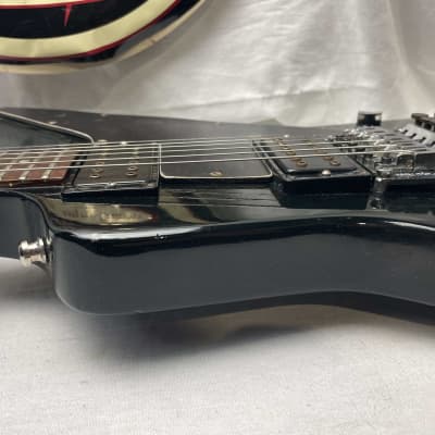 Gibson Diablo Mod Shop Resto Mod Tremo-Explorer Guitar with Floyd Rose +Case 1983 - Ebony Relic image 15