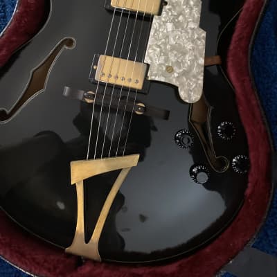Triggs Round Midnight Thinline Archtop  Hollowbody Guitar - Rare -   Black image 6
