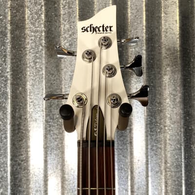 Schecter C-5 Deluxe 5 String Bass Satin White Used image 3